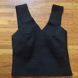 H&M black crop top